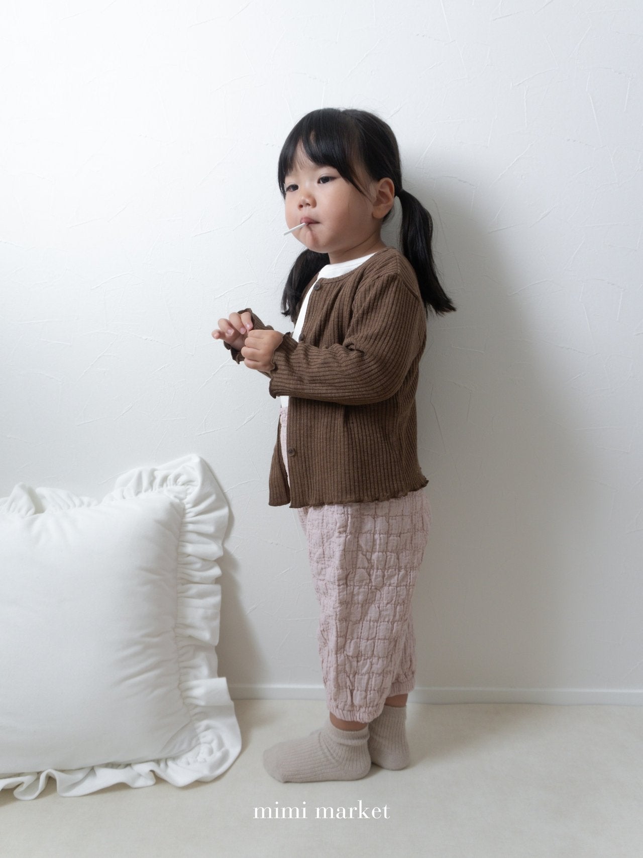 ［mimi market］Liz rib cardigan