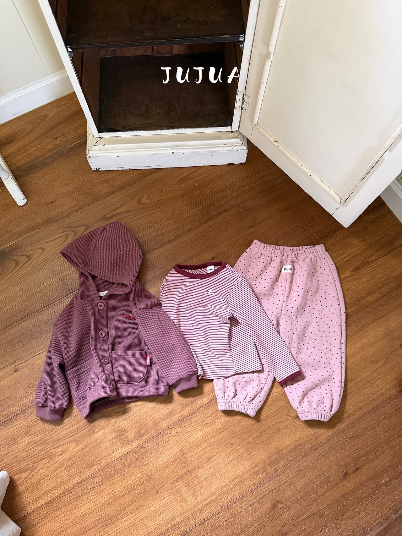 ［jujua］Waffle hood jacket