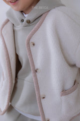 ［The beige］Winter boa jacket