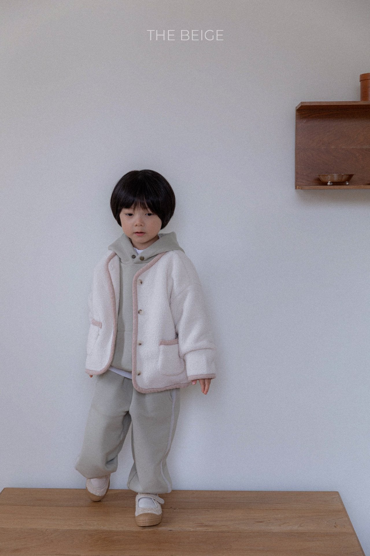 ［The beige］Winter boa jacket