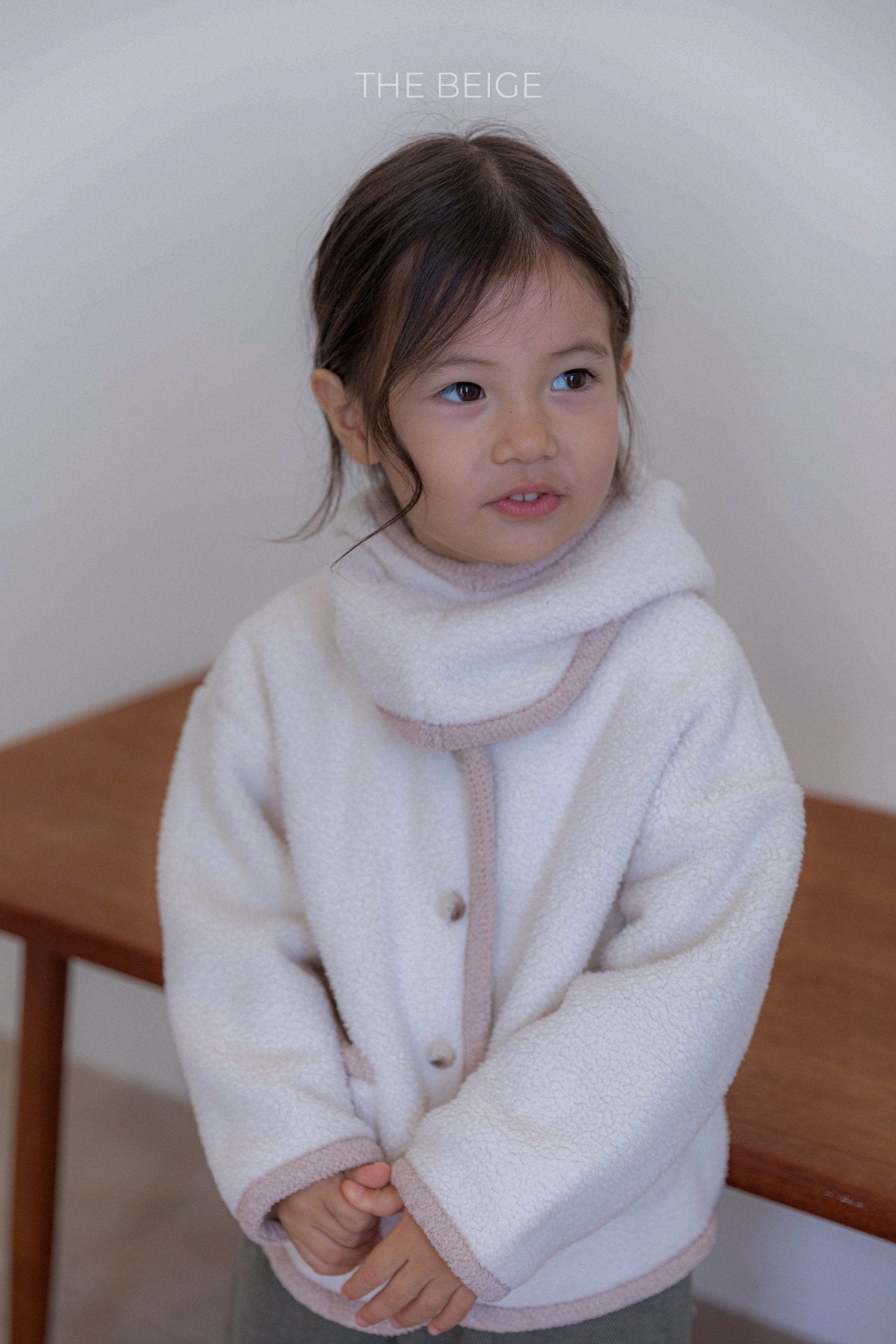 ［The beige］Winter boa jacket