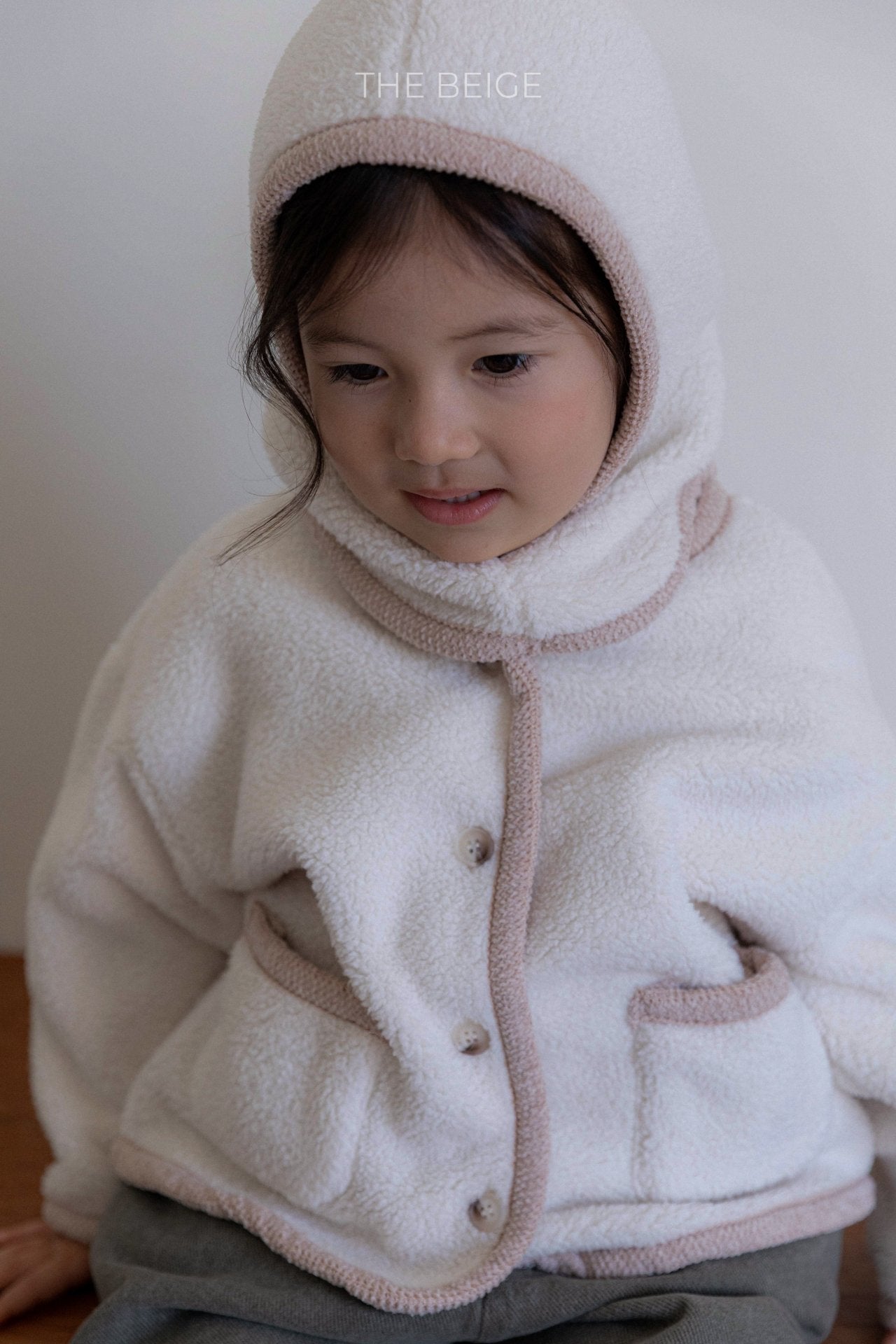 ［The beige］Winter boa jacket