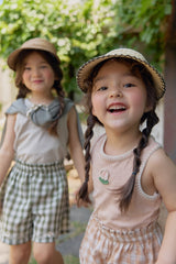 ［OREN］Cielo embroidery check short pants