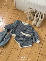 ［BANANAJ］Knit stripe mtm