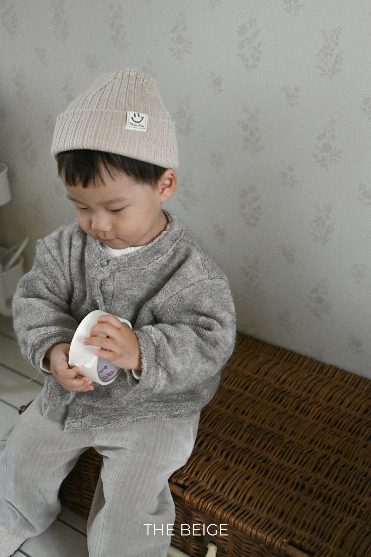 ［The beige］Knit cardigan