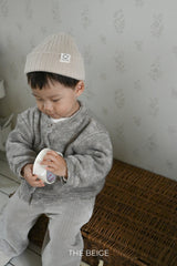 ［The beige］Knit muffler