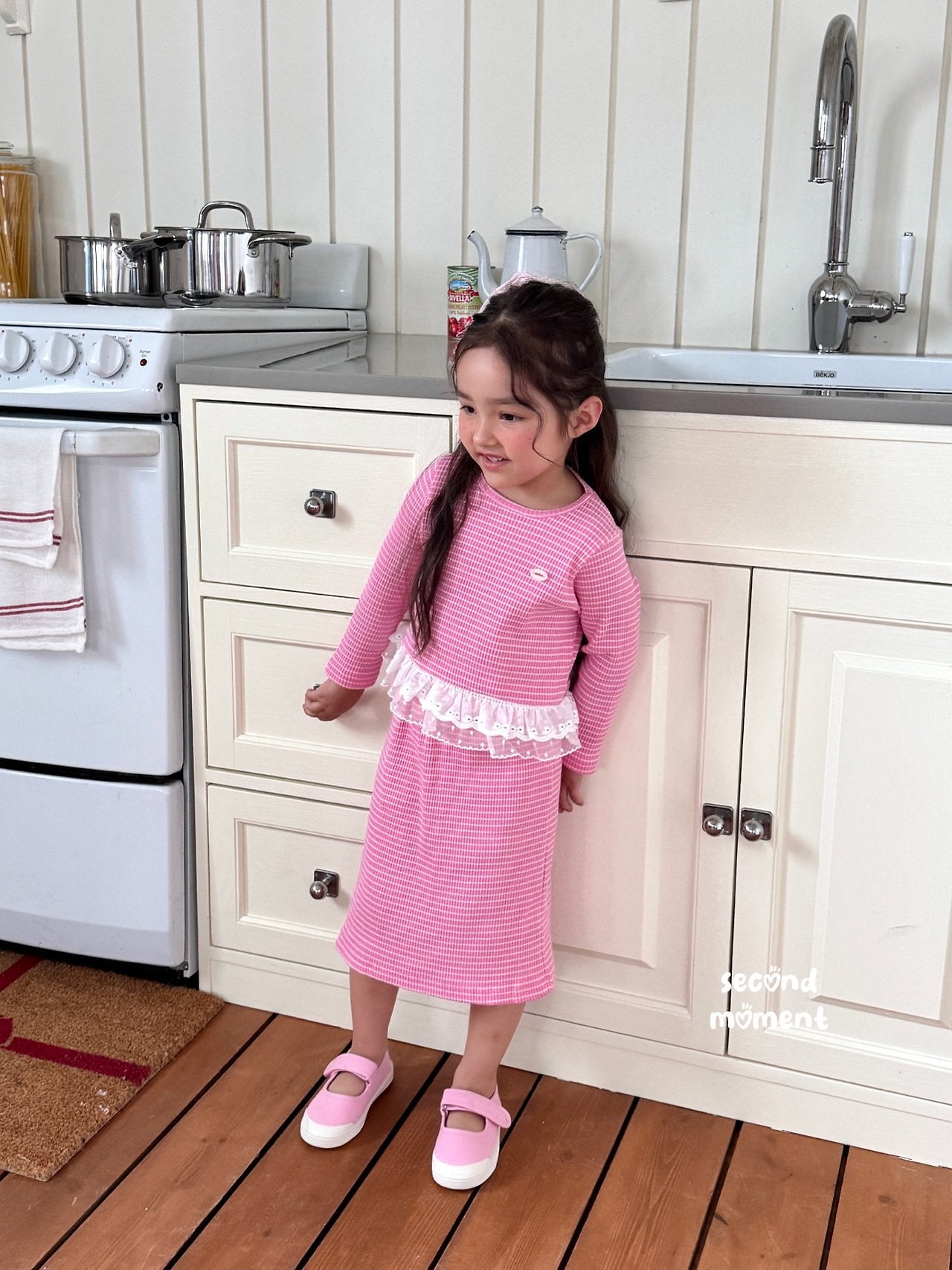 ［second moment］Coco frill stripe set up