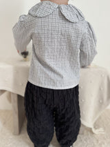 ［mimi market］Check balloon blouse