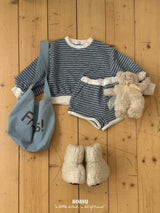 ［BANANAJ］Knit stripe mtm