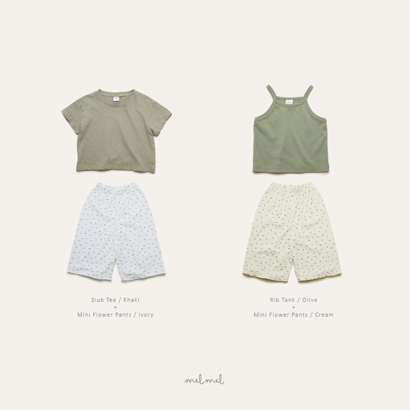 ［melmel］Mini flower pants