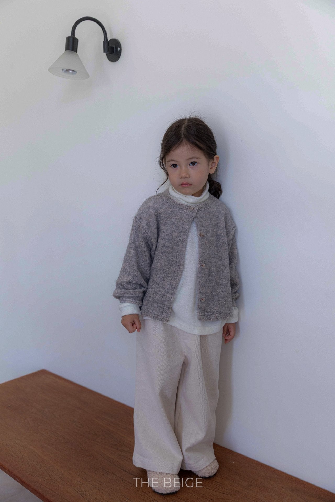 ［The beige］Knit cardigan