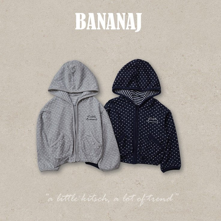 ［BANANAJ］Anggo dot hood jumper