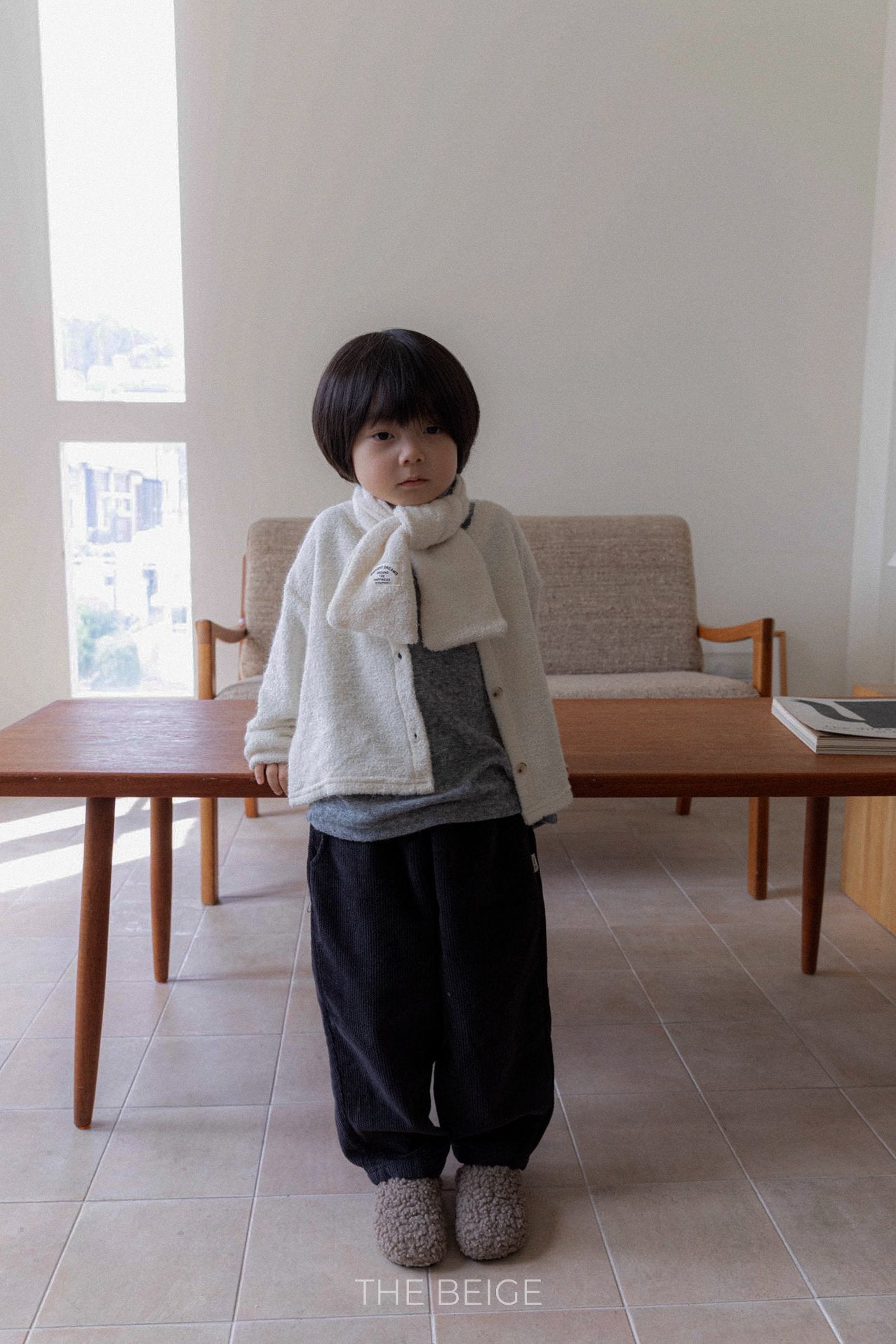 ［The beige］Knit cardigan