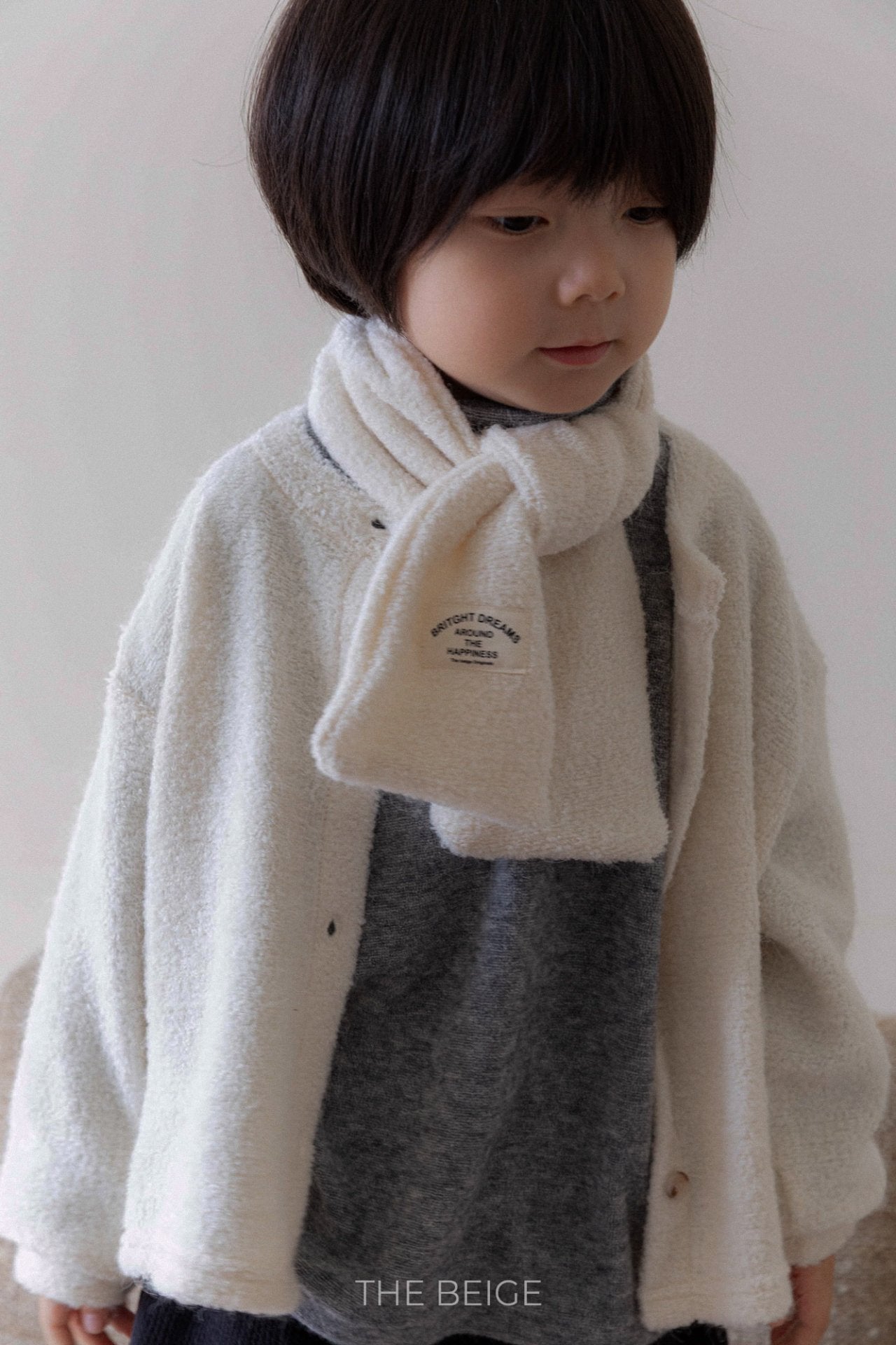 ［The beige］Knit muffler