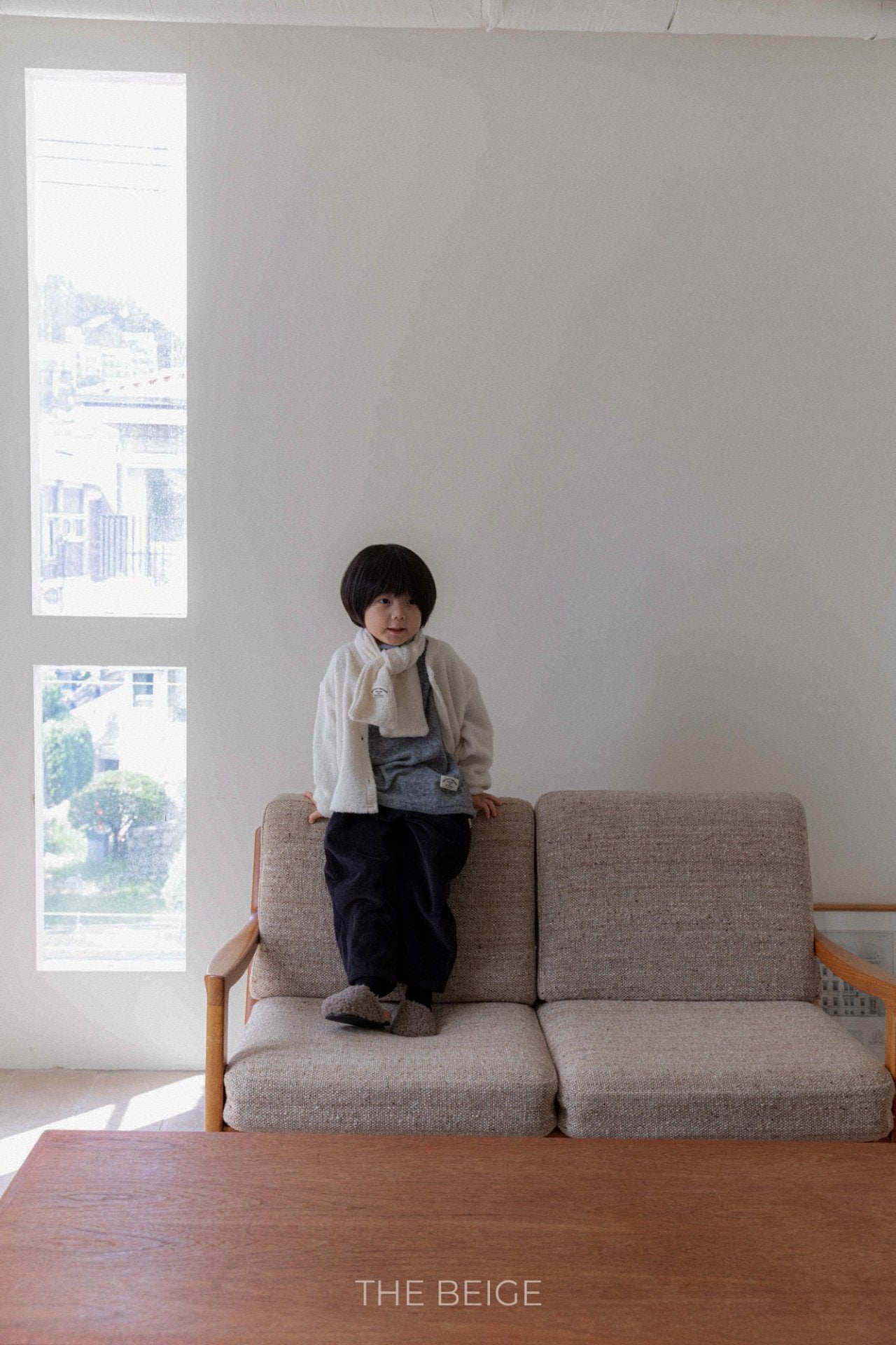 ［The beige］Knit cardigan