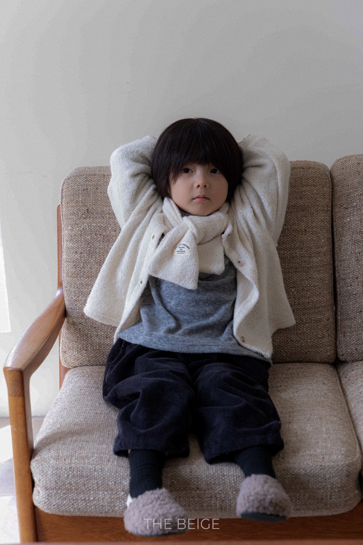 ［The beige］Knit cardigan