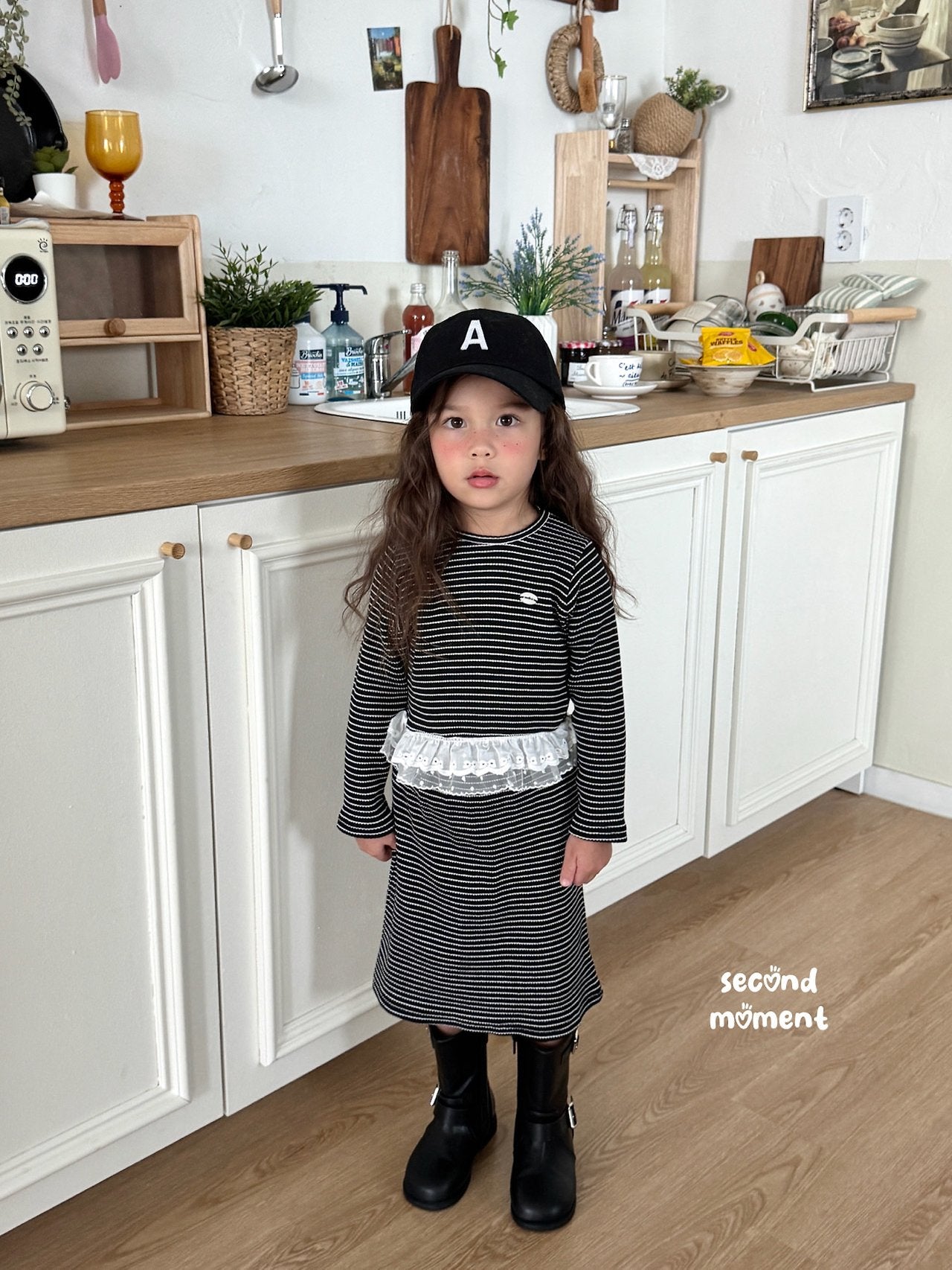 ［second moment］Coco frill stripe set up