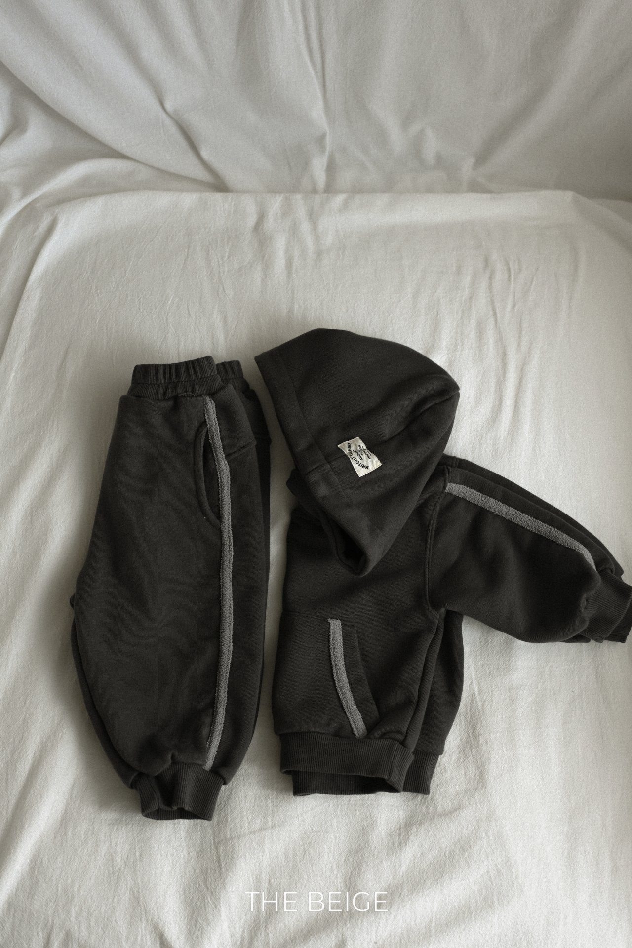 ［The beige］Tape hoodie set