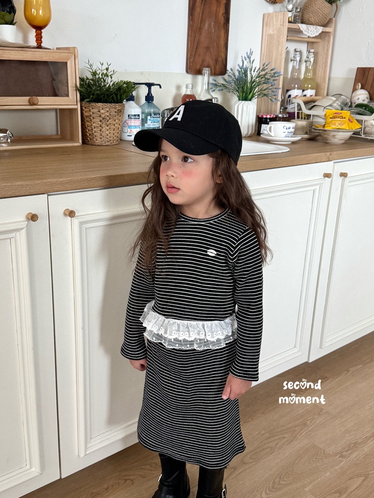 ［second moment］Coco frill stripe set up