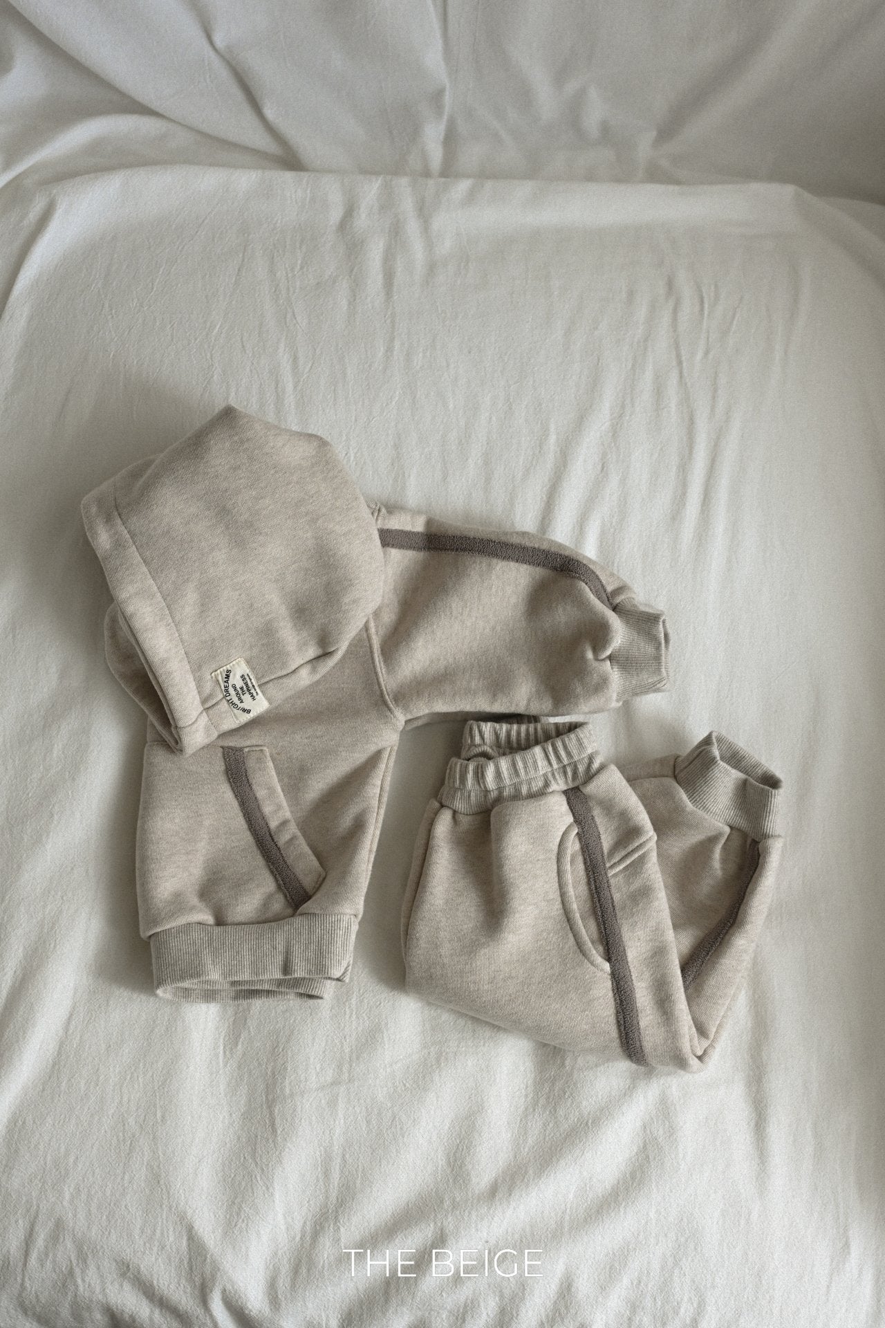 ［The beige］Tape hoodie set