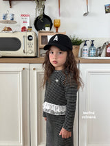 ［second moment］Coco frill stripe set up
