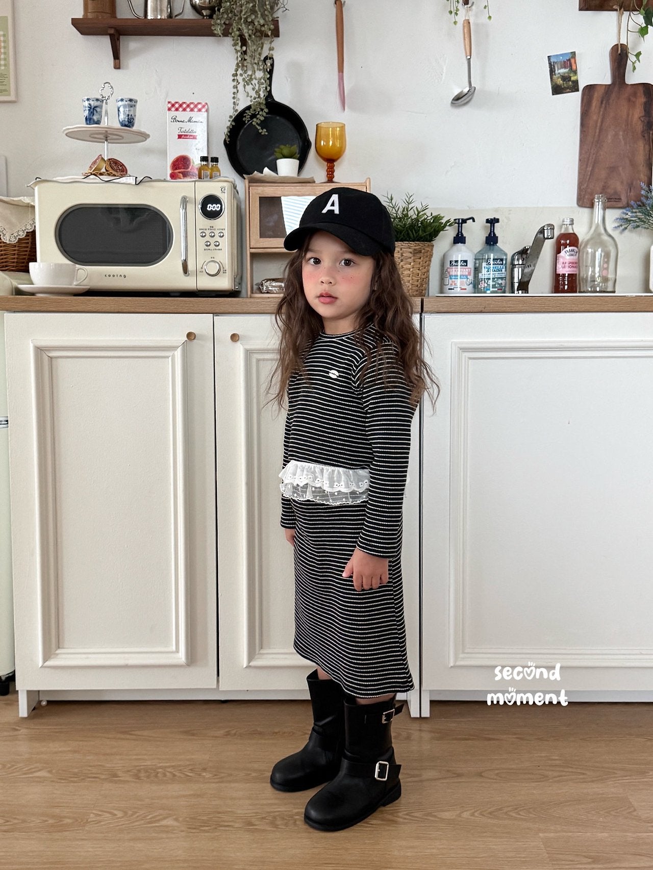 ［second moment］Coco frill stripe set up