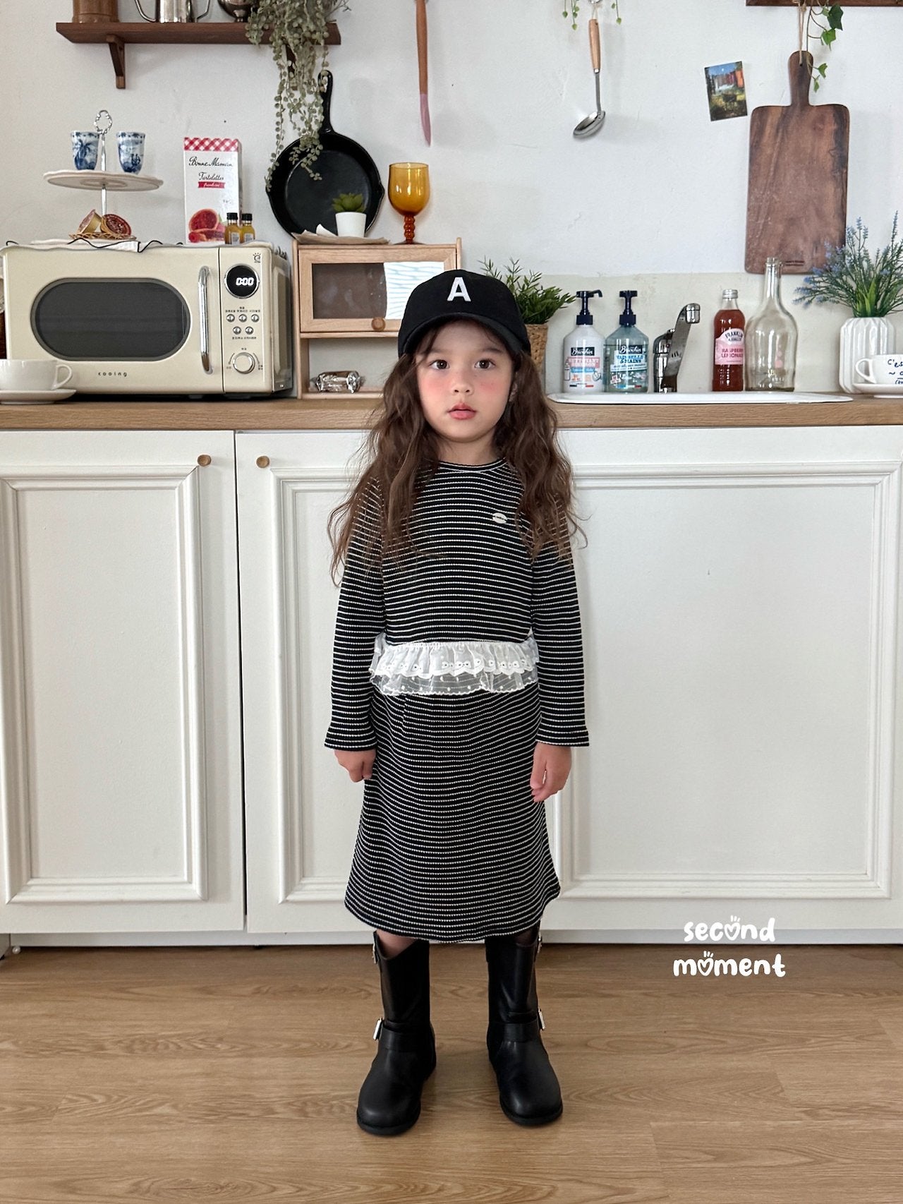 ［second moment］Coco frill stripe set up