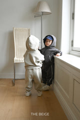 ［The beige］Tape hoodie set