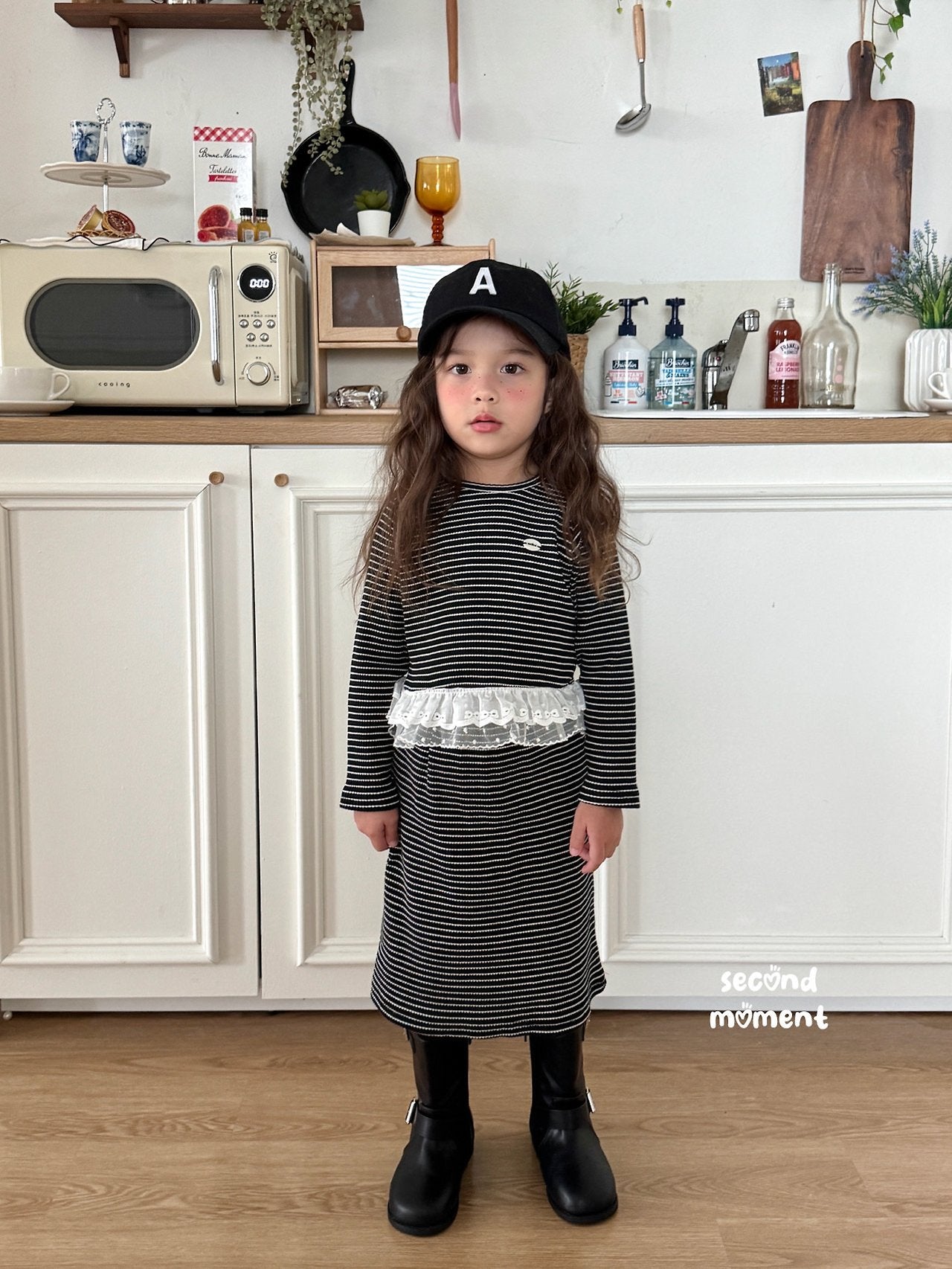 ［second moment］Coco frill stripe set up