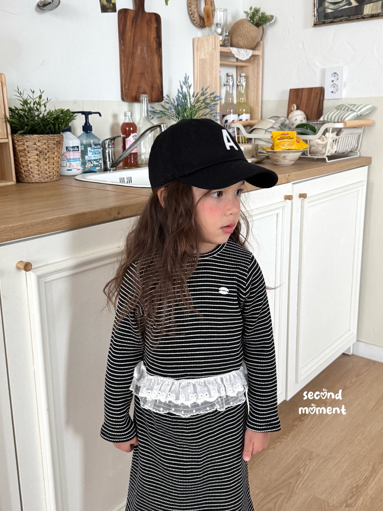 ［second moment］Coco frill stripe set up
