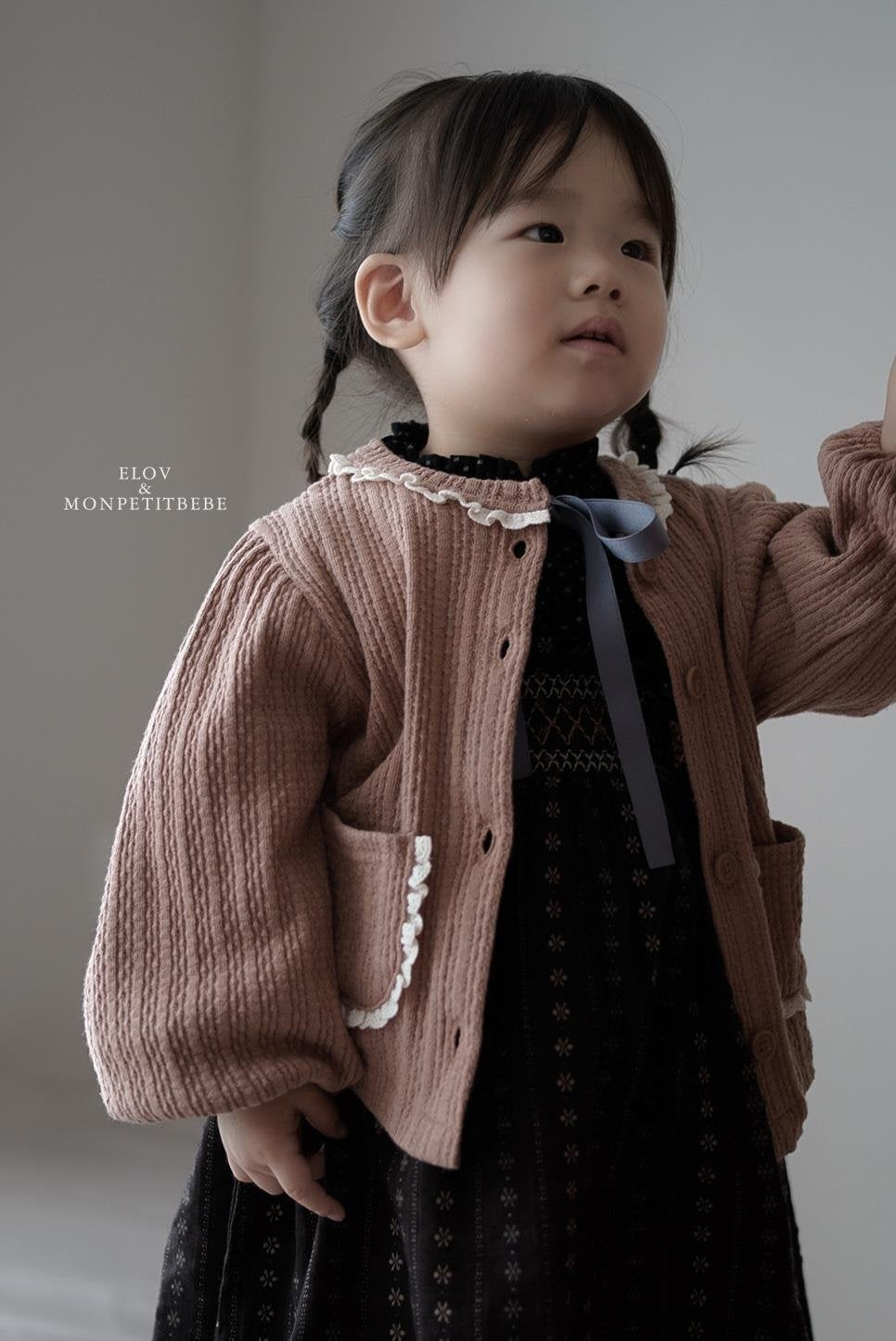 ［Mon petit bebe］Monde embroidery blouse