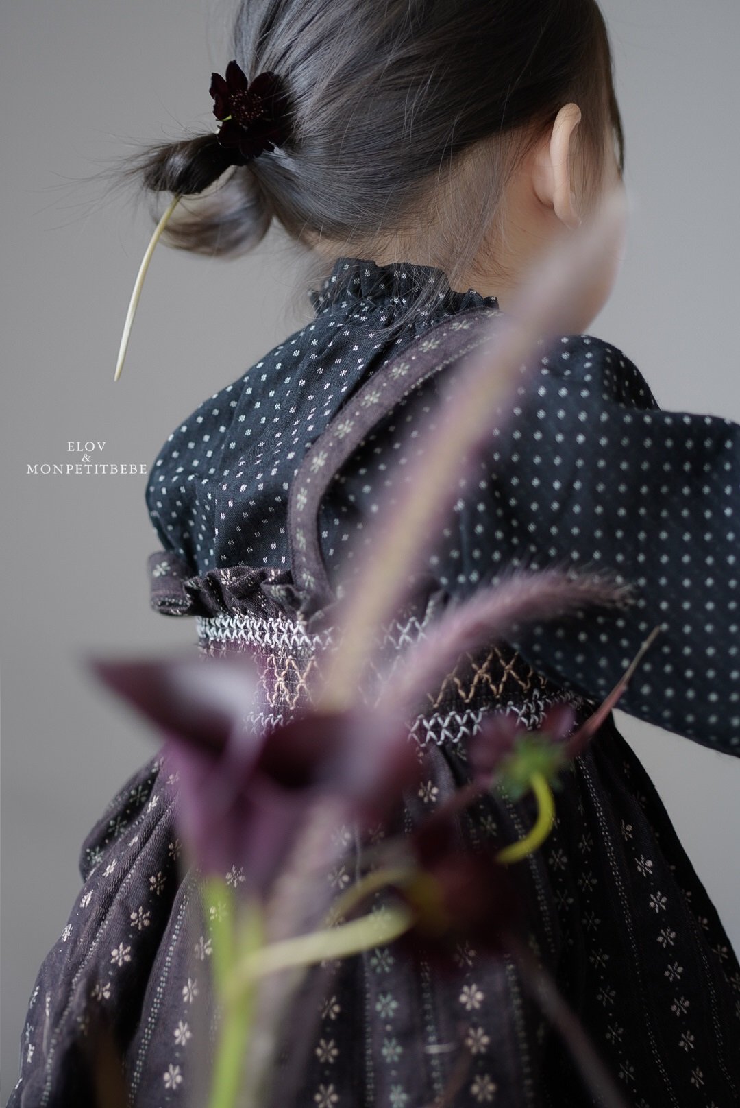 ［Mon petit bebe］Monde embroidery blouse