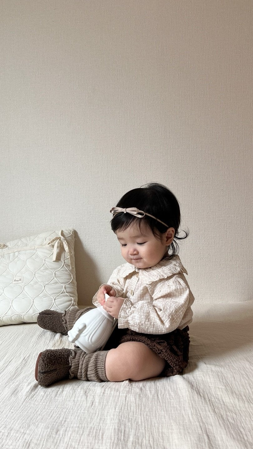 ［mimi market］Check balloon blouse