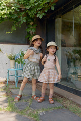 ［OREN］Cielo embroidery check short pants