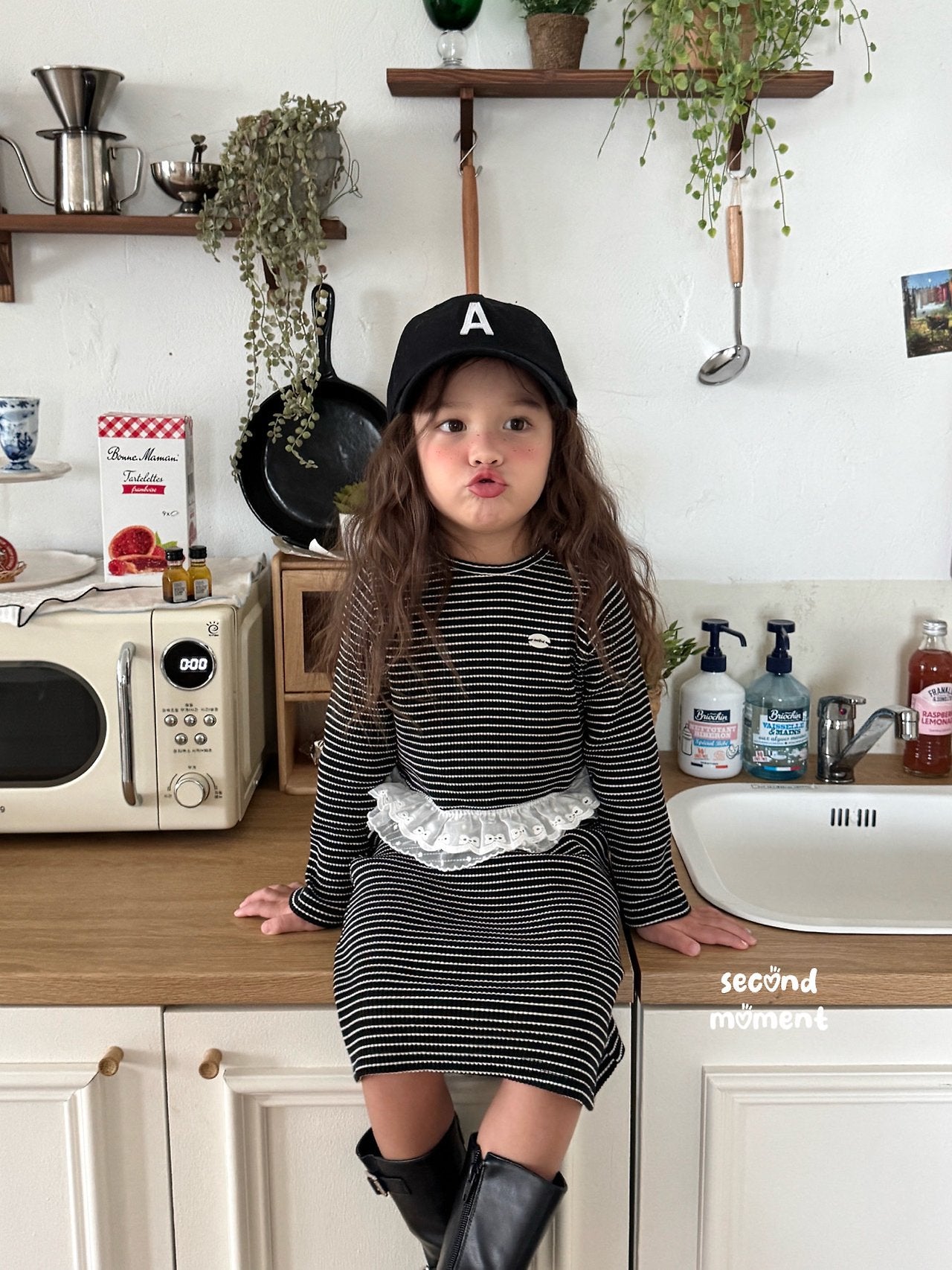 ［second moment］Coco frill stripe set up