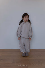 ［The beige］Tape hoodie set