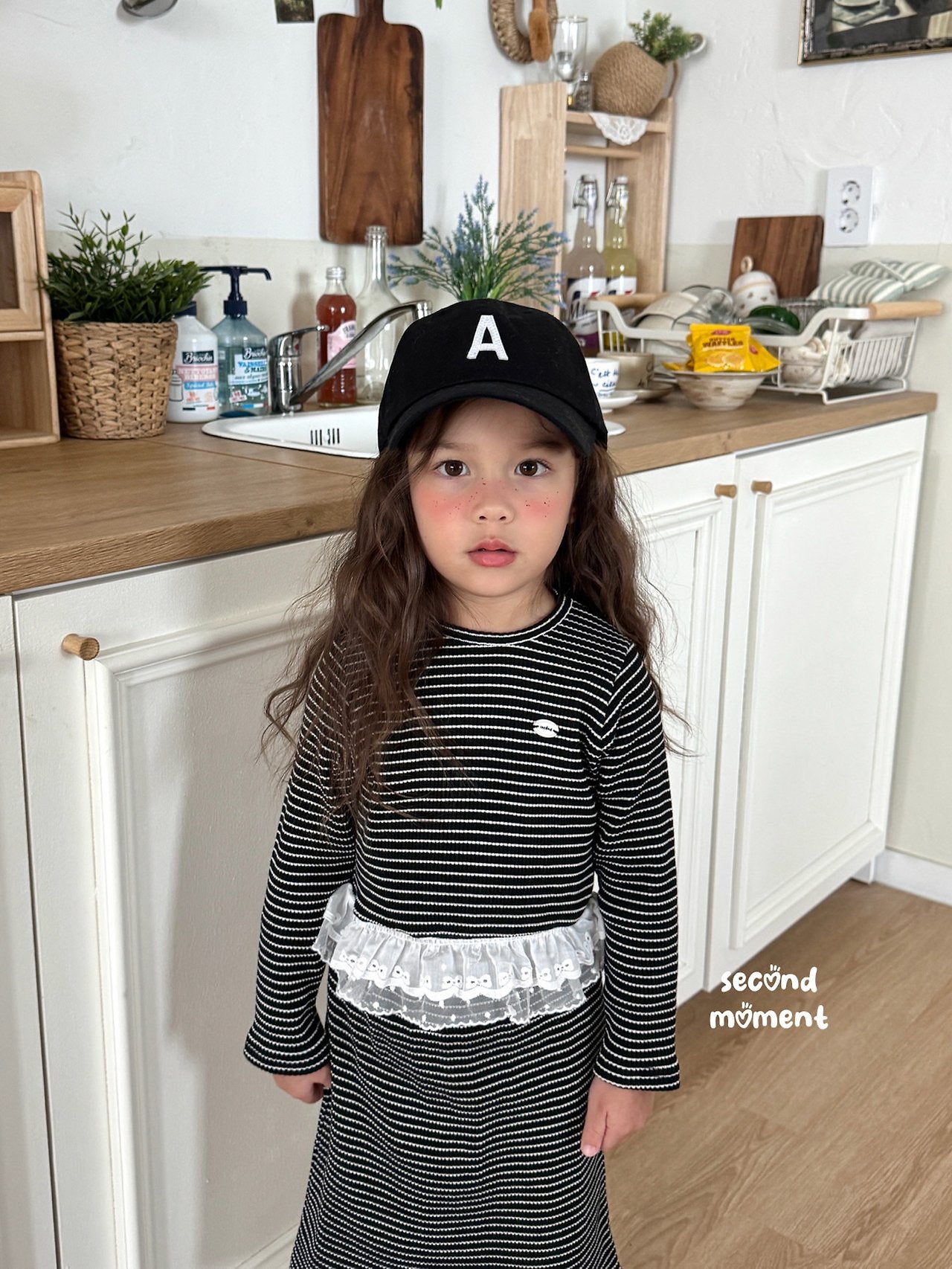 ［second moment］Coco frill stripe set up