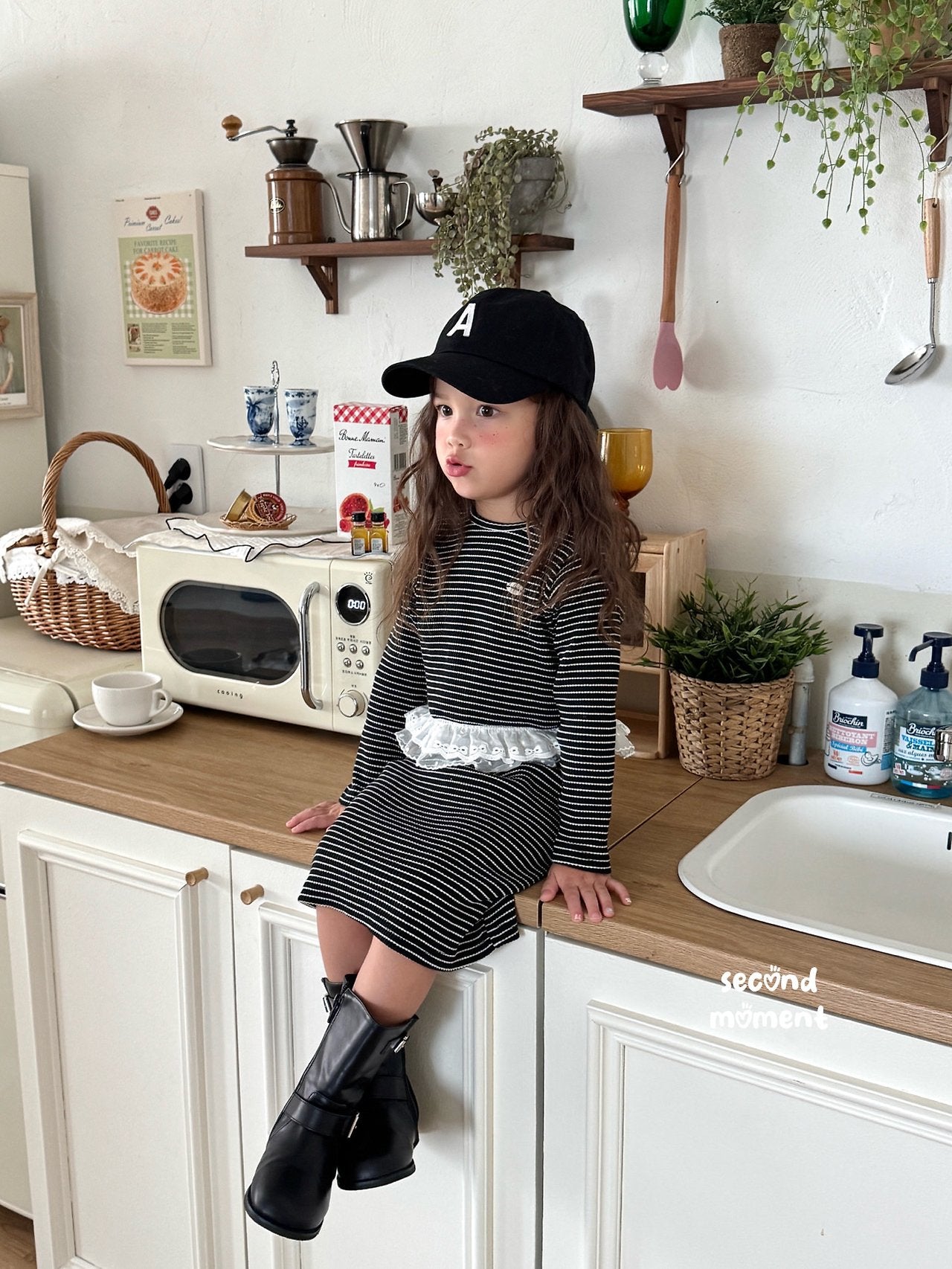 ［second moment］Coco frill stripe set up