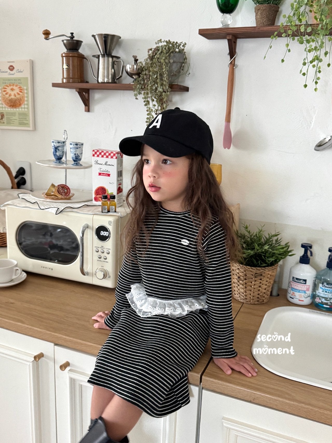 ［second moment］Coco frill stripe set up