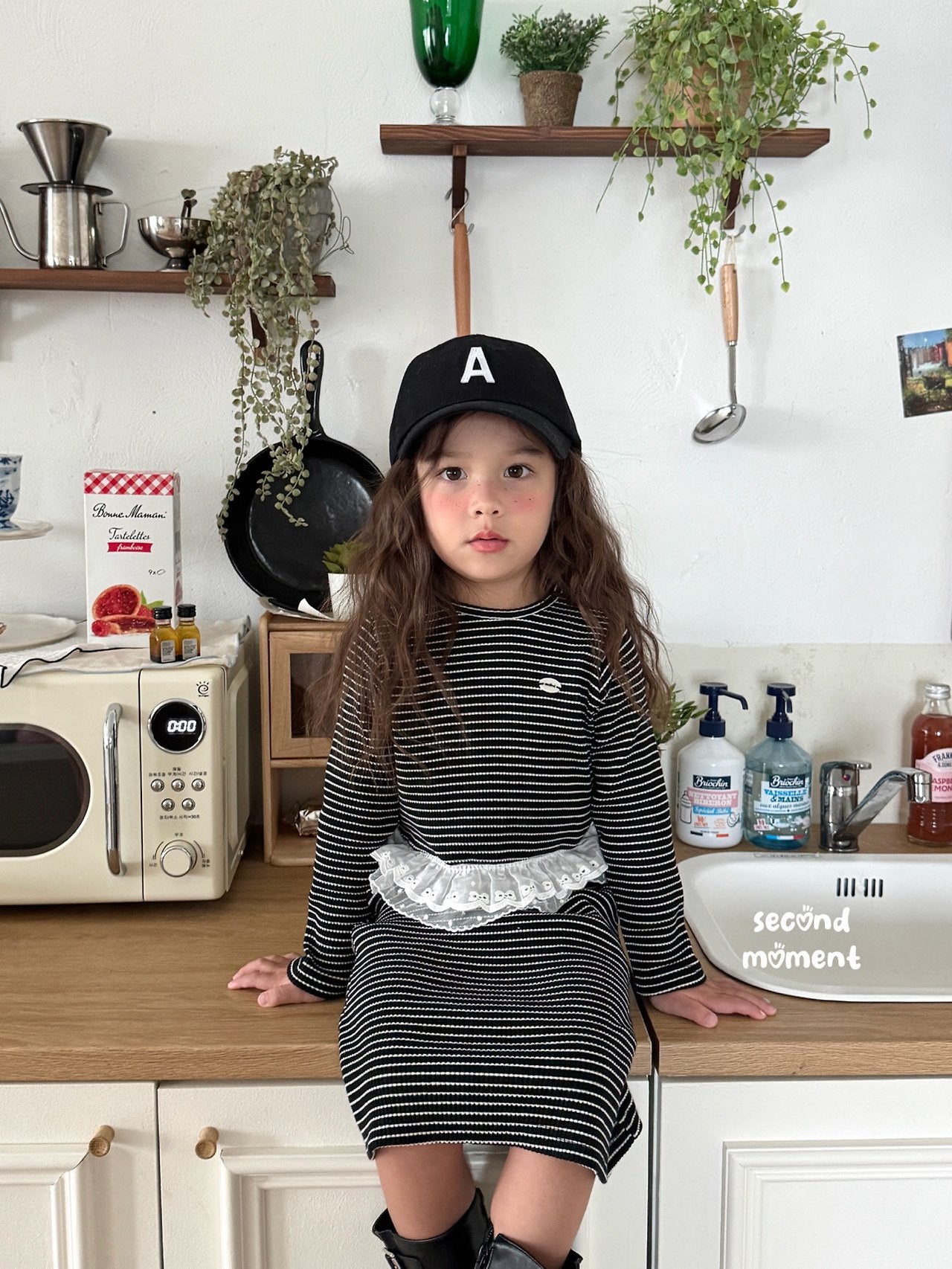 ［second moment］Coco frill stripe set up