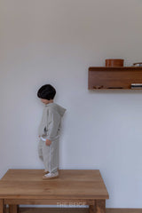 ［The beige］Tape hoodie set