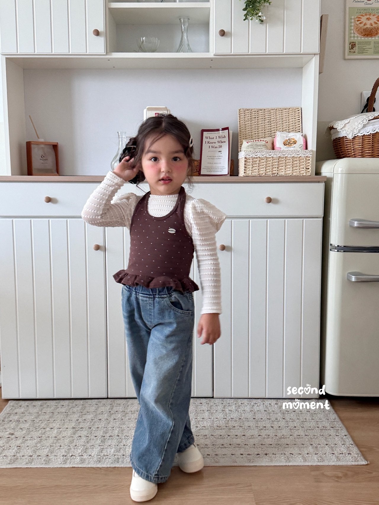 ［second moment］Sugar dot halter neck tops