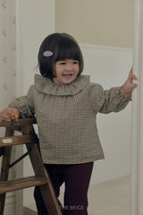 ［The beige］Flower Blouse