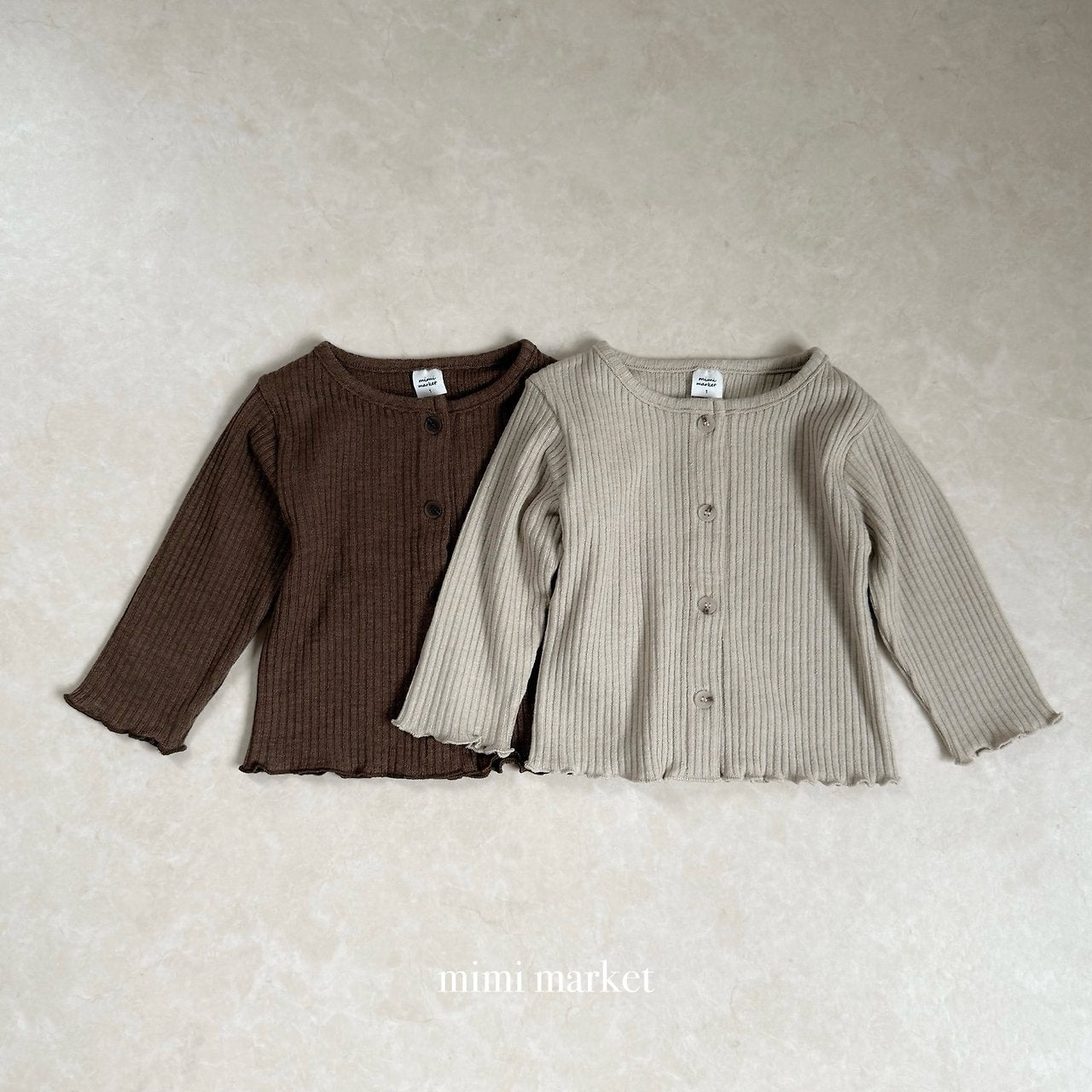 ［mimi market］Liz rib cardigan