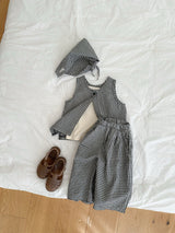 ［atomeme］Muse check sleeveless blouse