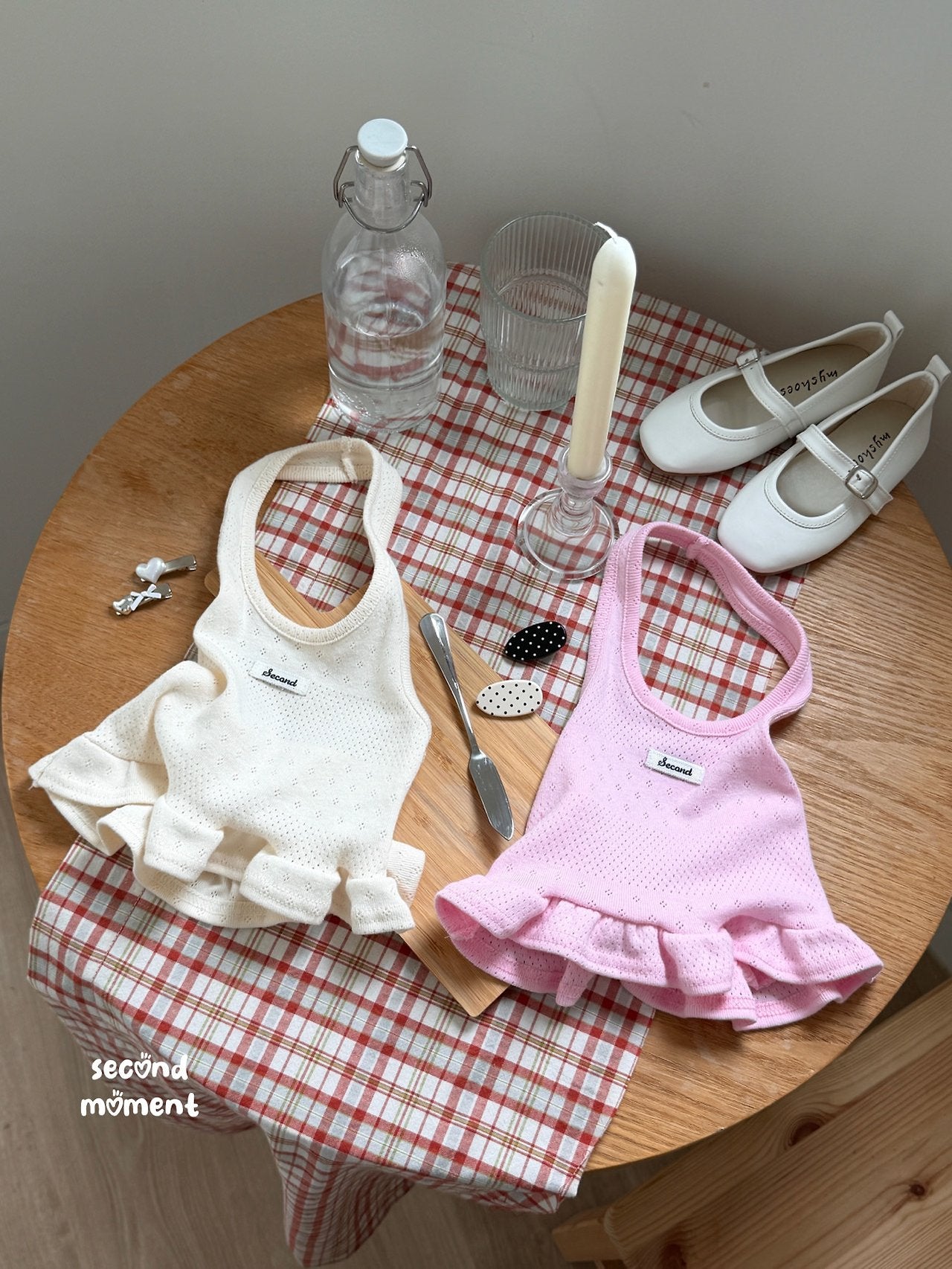 ［second moment］Chou cream halter neck tops