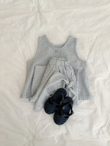 ［atomeme］Muse check sleeveless blouse