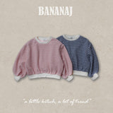 ［BANANAJ］Knit stripe mtm