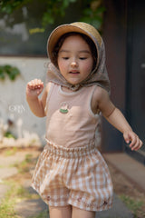 ［OREN］Cielo embroidery check short pants