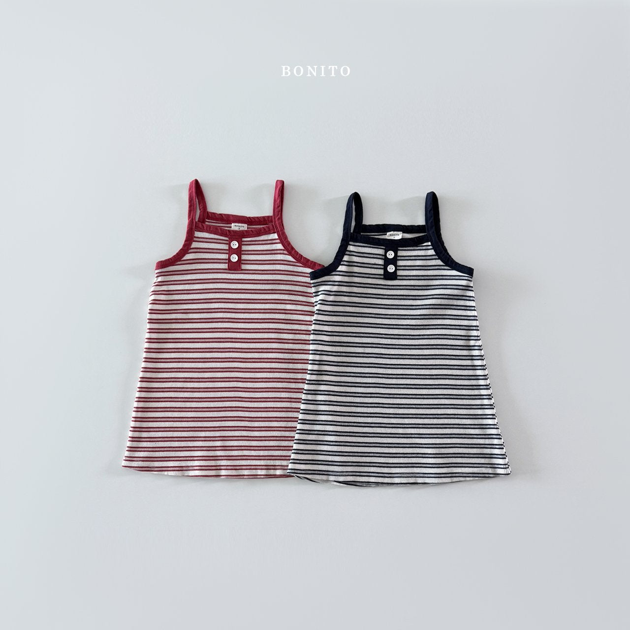 ［Bonito］Stripe sleeveless one-piece